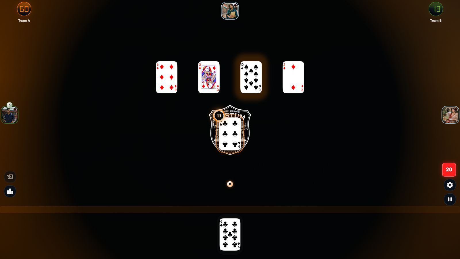 A live Seep table with houses built in the middle.